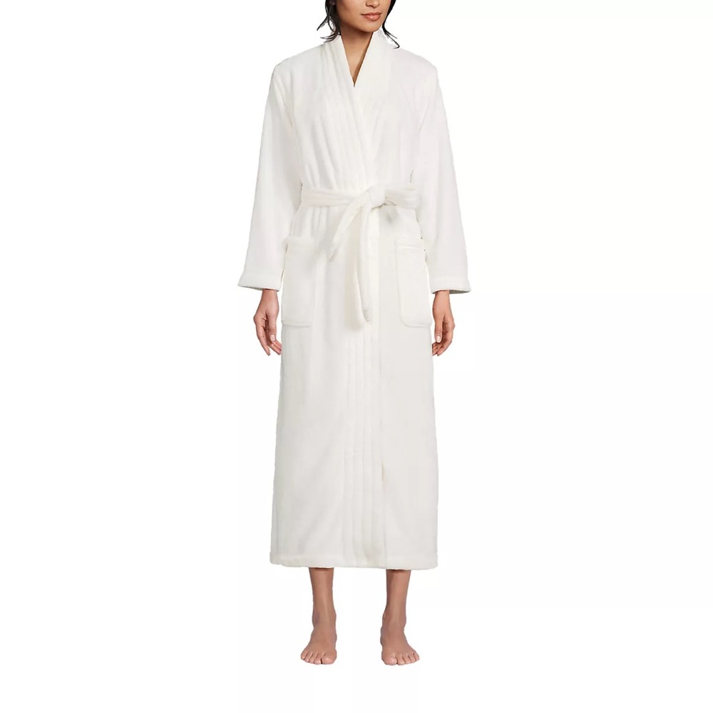 Lands’ End White Long Turkish Robe